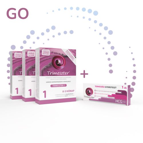 Trimeszter GO Csomag - 3db Trimeszter 1 + 1db Trimeszter Terhességi Gyorsteszt